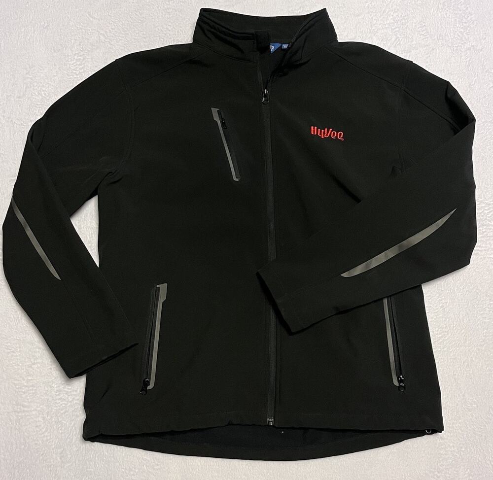 Threads Signature Collection Jacket Mens 2XL Black Hy-Vee Softshell Zip